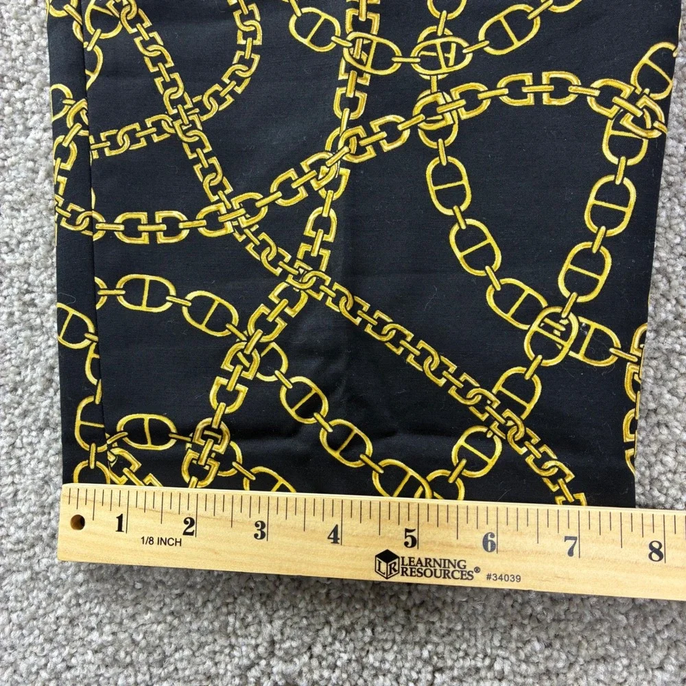 Michael Kors Womens 24W Black Gold Keegan Chain Print Miranda Slack Trouser Chic
